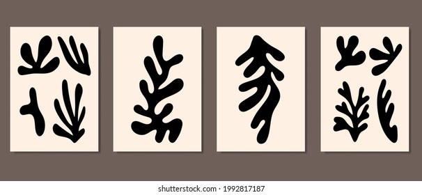 Set of creative minimalist hand drawn illustrations. Perfect for wall decoration, greeting card, story, banner, postcard or brochure cover design. Hand draw vector design elements. Vector EPS10.