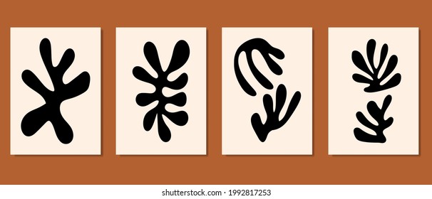 Set of creative minimalist hand drawn illustrations. Perfect for wall decoration, greeting card, story, banner, postcard or brochure cover design. Hand draw vector design elements. Vector EPS10.