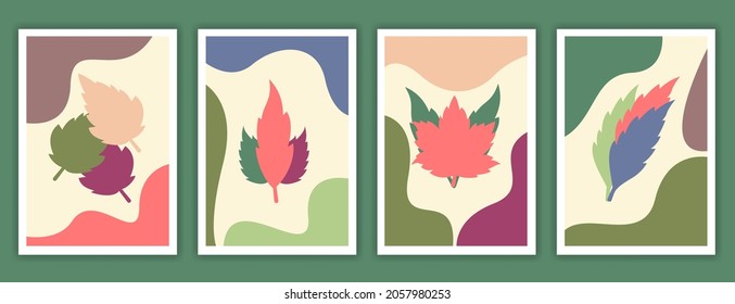 Set of creative minimalist hand drawn illustrations for wall decoration, postcard or brochure cover design. Hand draw vector design elements. Vector EPS10.
