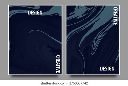 Set of creative minimalist hand painted illustrations for wall decoration, postcard or brochure cover design.