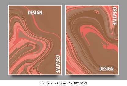Farbige abstrakte geometrische Hintergründe. Dynamische Flüssigkeitswellen. Flüssiger Marmor-Textur. Vektor EPS10