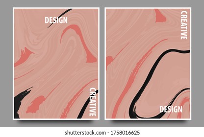 Coloridos fondos geométricos abstractos. Olas dinámicas de fluido. Textura de mármol líquido. EPS10 vectores