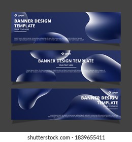 Set of creative modern abstract vector business banners design. Template ready for use in web or print design.