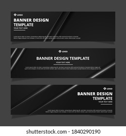 Set of creative modern abstract vector business banners design. Template ready for use in web or print design.
