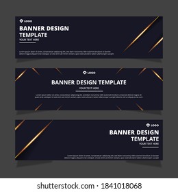 Set of creative modern abstract vector business banners design. Template ready for use in web or print design.