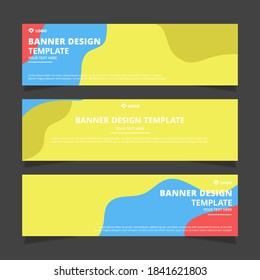 Set of creative modern abstract vector business banners design. Template ready for use in web or print design.