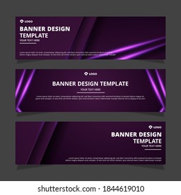Set of creative modern abstract vector business banners design. Template ready for use in web or print design.