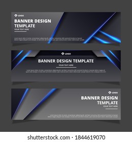 Set of creative modern abstract vector business banners design. Template ready for use in web or print design.