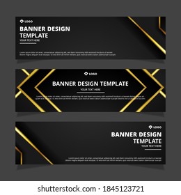 Set of creative modern abstract vector business banners design. Template ready for use in web or print design.