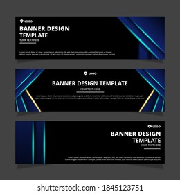 Set of creative modern abstract vector business banners design. Template ready for use in web or print design.