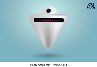 Set of creative modern robots vector character - Vector