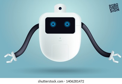 Set of creative modern robots vector character - Vector