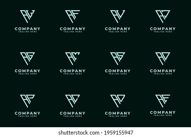 set of creative monogram letter a,good for your business