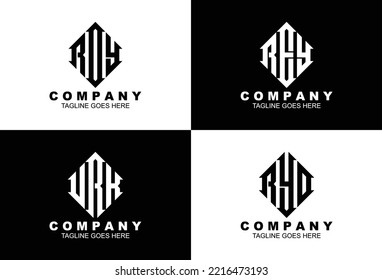 Set Of Creative Monogram Logo Design Perfect For Your Business Or Your Brand Logo