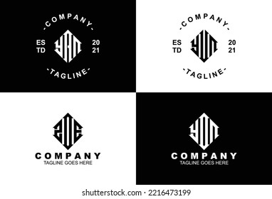 Set Of Creative Monogram Logo Design Perfect For Your Business Or Your Brand Logo