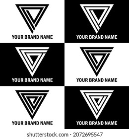 A set of creative monogrammed logos made sim;mop and modern that will be perfect for your creative industry logo.