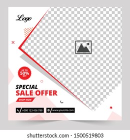 Set of creative neon Social Media Sale banners with discount offer. Design for seasonal clearance.
It can be used in advertising, web design, graphic design. Vector illustration.