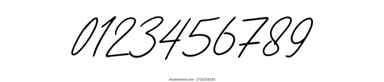 Eine Reihe von Creative Nummer 0 bis 9 Logo-Designs. Abstrakte Zahlen design Vektorgrafik. Handgezeichnete schwarze Zahlen 1 2 3 4 5 6 7 8 9 0. 