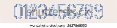 A Set of creative number 0 to 9 logo designs. abstract number design vector illustration. colorful line numbers 1 2 3 4 5 6 7 8 9 0. eps 10 file format. use this design any content creative art.  