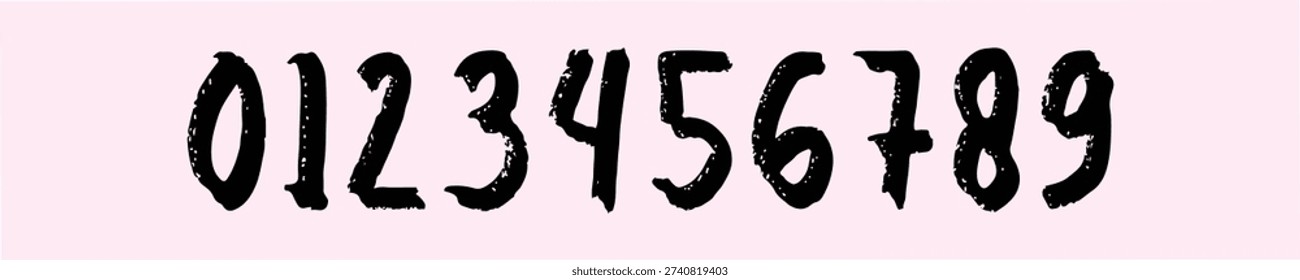 A set of creative number 0-9 logo designs. abstract number design vector illustration. Brushes: numbers 1, 2, 3, 4, 5, 6, 7, 8, 9, 0. 