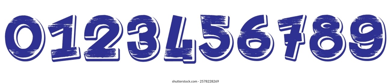 set of creative number 1 to 10 logo designs. abstract number design vector illustration. alphabet sport vintage number 0-9 blue color. birthday and count digit. 