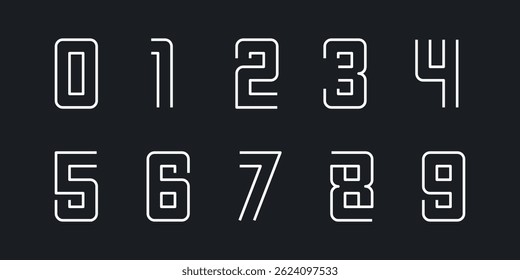 Set of creative number 1 to 10 logo designs. Abstract number design vector