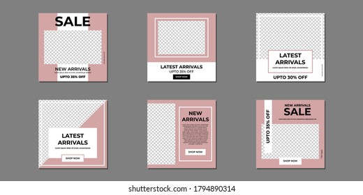 conjunto de banners creativos de oferta/venta/web, ejemplo vertical/ cuadrado/ horizontal de plantilla, espacio para las fotos de sus productos. ilustración vectorial-promoción comercial y banner.