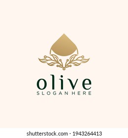 Set creative  olive oil logo template