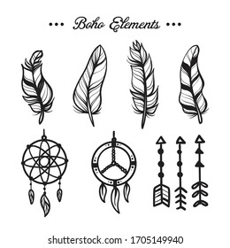 Set of creative ornamental Boho style Frame