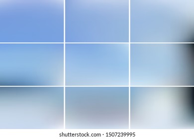 Set of creative plain background vector images