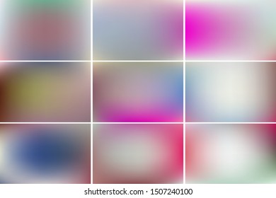 Set of creative plain background vector images