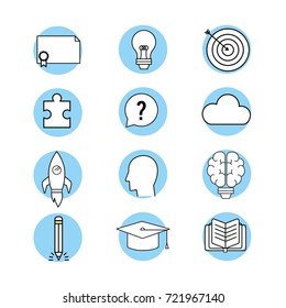set creative process and brainstorm invention