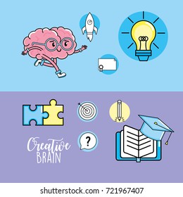 set creative process and brainstorm invention