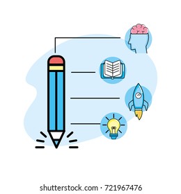 set creative process and brainstorm invention