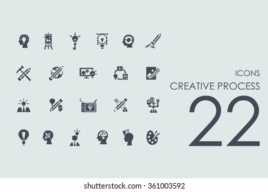 Set Of Creative Process Icons