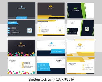 Set Of Creative And Professional Business Or Visiting Card Design.