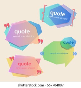 set of Creative Quote bubble template.