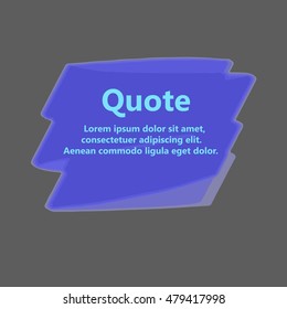 Set of Creative Quote bubble template.Watercolor, ink, splash Quote blank templates.Vector illustration.