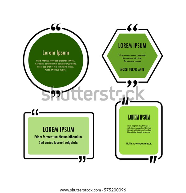 set creative quotes vector design elements stock vector