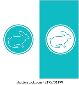 set of creative rabbit with slogan template icon image
