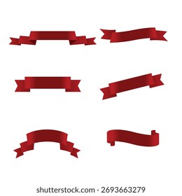 Conjunto de criativo ribon banner vetor Ilustração
