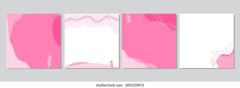 Legen Sie kreative Social-Media-Post-Vorlagen für Cover, Promotion-Verkauf, Geschichten, Präsentation, Karte, Einladung und andere fest. Minimalistischer und moderner Stil.
