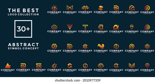 set of creative symbol abstract for your company