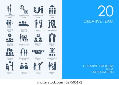 Set Of Creative Team Icons