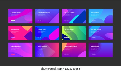 Set of creative template designs. Multi purpose Vector illustration concepts background design web and printing. development. Easy to edit and customize. 