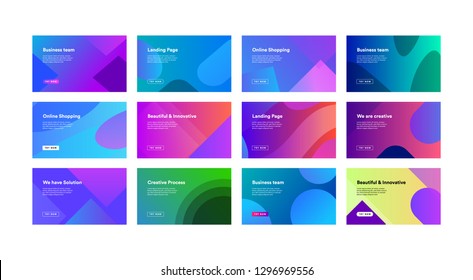 Set of creative template designs. Multi purpose Vector illustration concepts background design web and printing. development. Easy to edit and customize. 