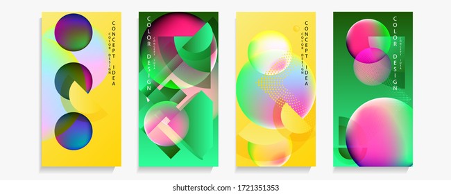 Conjunto de tarjetas de arte universal creativas. Diseño gráfico de moda para banner, afiche, tarjeta, portada, invitación, pancarta, folleto, volante. Vector de material