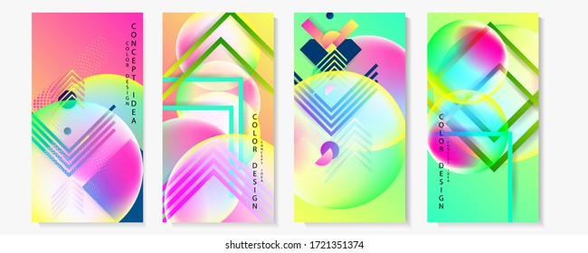 Conjunto de tarjetas de arte universal creativas. Diseño gráfico de moda para banner, afiche, tarjeta, portada, invitación, pancarta, folleto, volante. Vector de material
