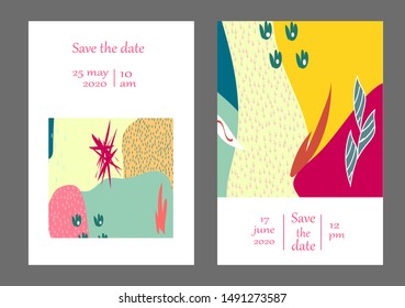 Set of creative universal cards. Designs for prints, banner, poster,card, cover, invitation, placard, brochure, flyer, wedding, birthday, party invitations.