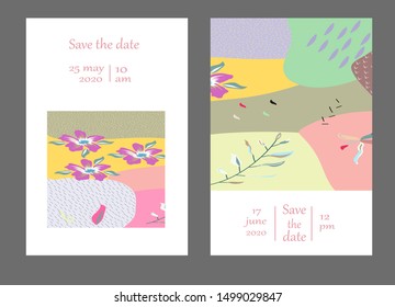 Set of creative universal cards. Designs for prints, banner, poster,card, cover, invitation, placard, brochure, flyer, wedding, birthday, party invitations.
